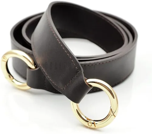 Vista 4 de CRAFTMEMORE 41 "bolso manija reemplazo cuero genuino bolso correa para hombro bolso bolso maletín GL019, Tira negra