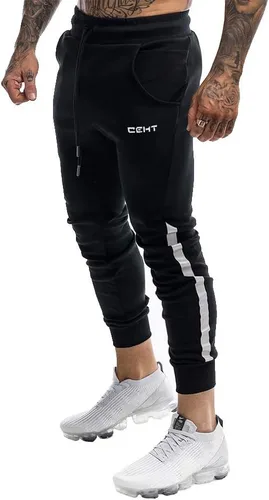 Vista 14 de Wangdo - Pantalones de gimnasio delgados para hombre, pantalones deportivos de entrenamiento cónicos, pantalones deportivos casuales para correr