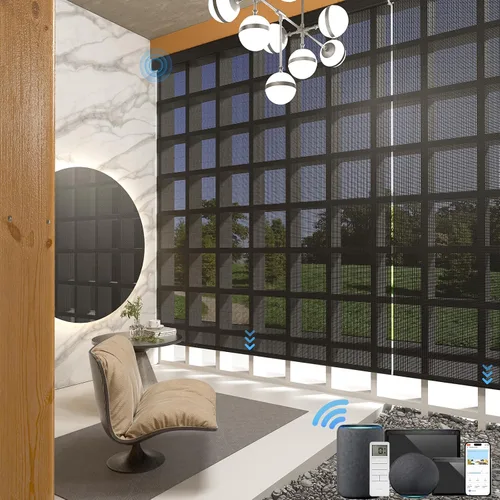Vista 26 de MYshade Persianas enrollables personalizadas para ventana, persianas enrollables para ventanas con cable, bloqueo solar, protección de privacidad