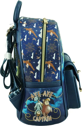 Vista 3 de Wondapop Disney Peter Pan - Mini mochila de piel vegana de 11 pulgadas, marino, Peter
