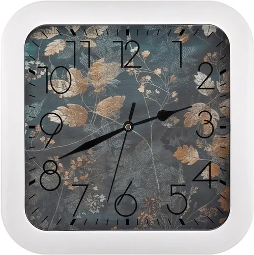 Vista 9 de 10" Square Modern Wall Clock,Animal Patterns Print Kitchen Clocks Wall Battery Operated,Silent Non Ticking Unique Funny Cute Wall Clock for Living