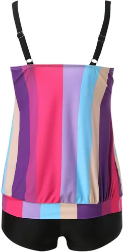 Vista 3 de JEGULV Sexy Swimsuit, Tankini Swimsuits for WomenHigh Neck, Bathing Suits for Women Tummy Control,Womens Plus Swimsuit