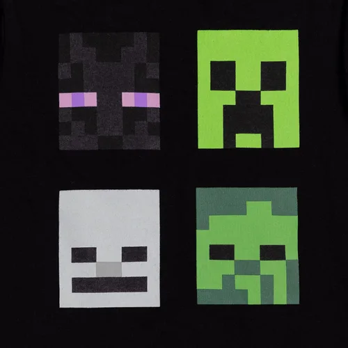 Vista 7 de Minecraft Paquete de 2 camisetas gráficas de manga larga para niños de Mobs