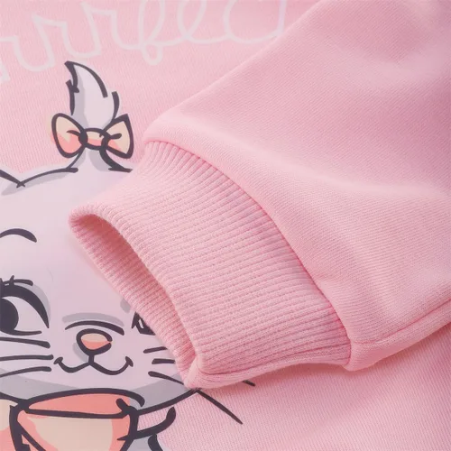 Vista 4 de NUBEEHOHO Sudaderas para niñas pequeñas, cuello redondo, sin botones, de manga larga, para invierno, casual, ropa 2T-7T