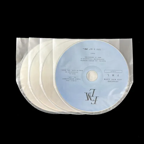Vista 3 de 100 fundas para CD y DVD, fundas antiestáticas de plástico transparente para almacenamiento de CD y DVD Mini LP de 5 pulgadas