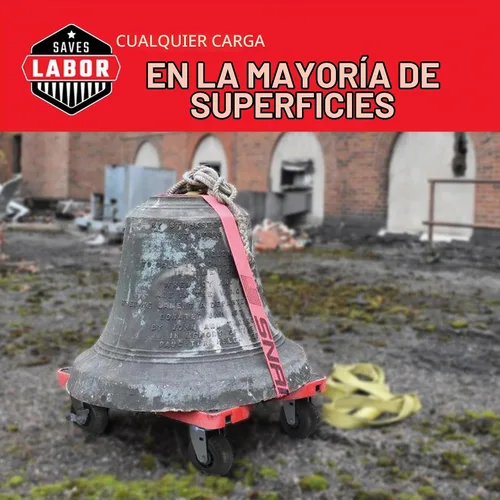 Vista 6 de Plataforma móvil Snap-Loc negra (EE.UU) con 1500 lb de capacidad, estructura de acero, ruedas de 4” y correa de sujeción opcional
