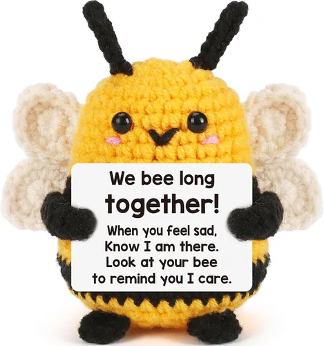 Vista 23 de LEJIAJINW - Regalos para tía para mujer, regalos de cumpleaños para tía de sobrina sobrina, linda abeja de ganchillo hecha a mano, regalo único