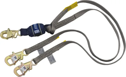 Vista 4 de 3M DBI-SALA 6' EZ-Stop 34" tela de poliéster doble pierna 100% cordón de absorción de golpes con gancho de cierre automático en cada extremo