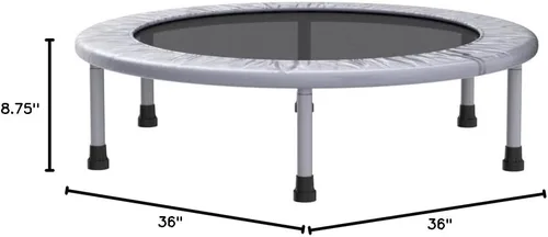 Vista 10 de Stamina 36" Foldable Mini Trampoline Rebounder for Adults with Smart Workout App, Black - Portable Fitness Equipment for Home Gym, Cardio and