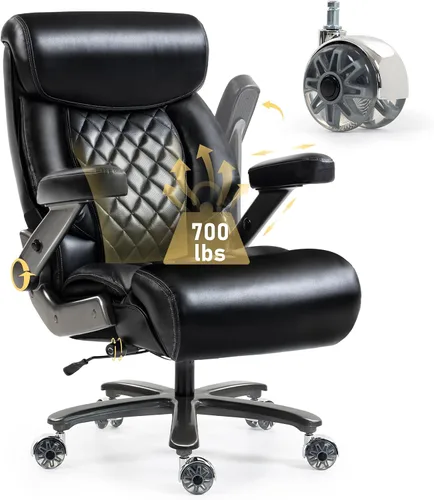 Vista 10 de DYHOME Silla de oficina resistente de 700 libras con reposabrazos 4D, cómoda silla de escritorio ejecutiva grande y alta, silla ergonómica