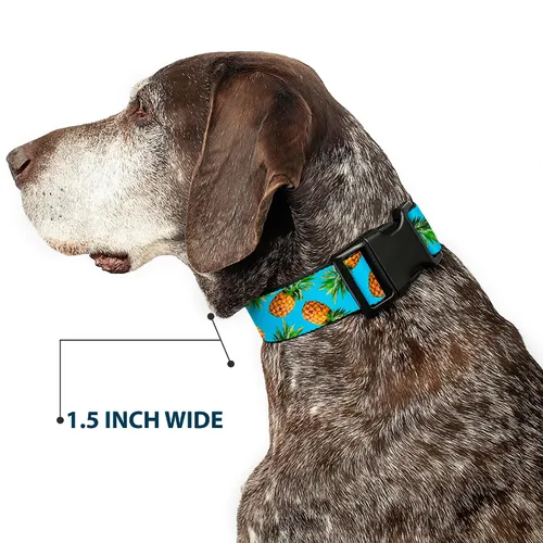 Vista 7 de Buckle-Down PC-W32226-S - Collar de clip de plástico, piñas, 1.0 in de ancho (9 a 15 pulgadas) para cuello pequeño