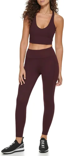 Vista 2 de DKNY Women's High Waisted Tummy Control Workout Leggings