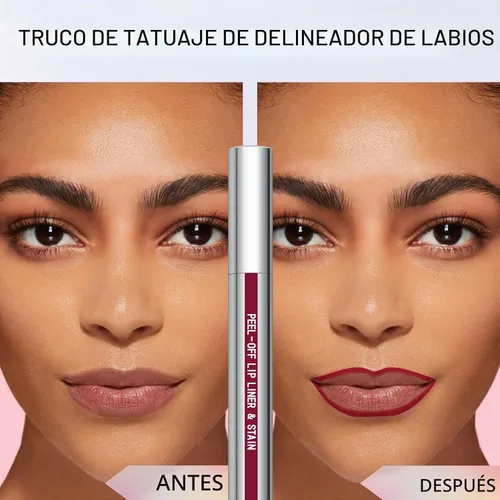 Vista 2 de Cilrofelr Delineador de Labios Despegable, Delineador de Labios Tatuaje de Larga Duración con Pinzas, Tinte de Labios Despegable con Acabado Mate