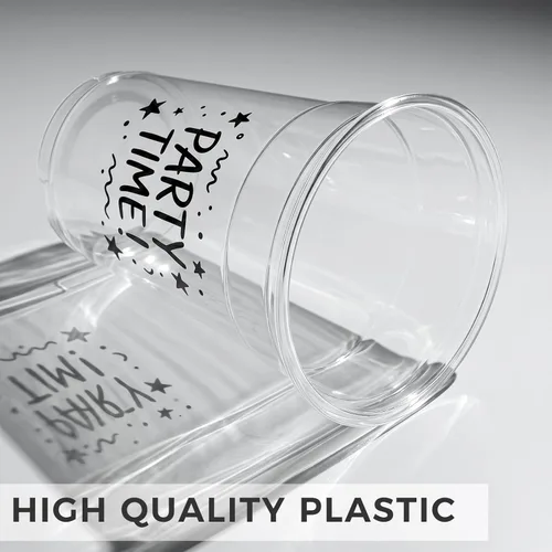 Vista 3 de VITEVER 100 Juegos - Vasos de plástico transparente de 12 oz con tapas y pajitas, vasos desechables para café helado, batidos, malteadas, bebidas