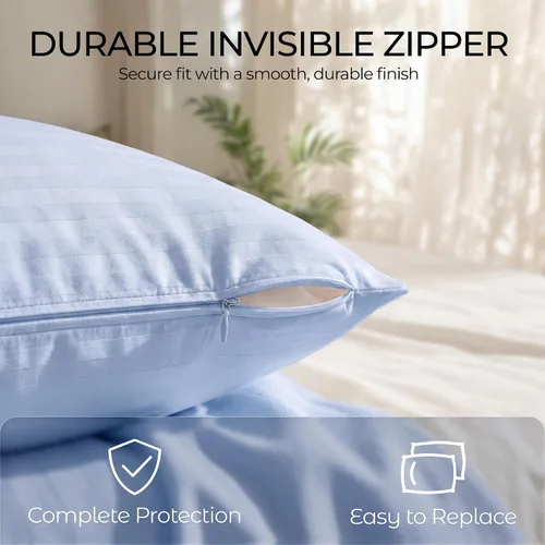 Vista 4 de FAUNNA 600TC - Protectores de almohada 100% algodón, tamaño estándar