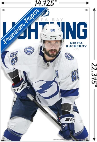 Vista 3 de Trends International NHL Tampa Bay Lightning - Póster de pared de la serie 23 de Nikita Kucherov, 14.72 x 22.37 pulgadas, paquete de póster premium