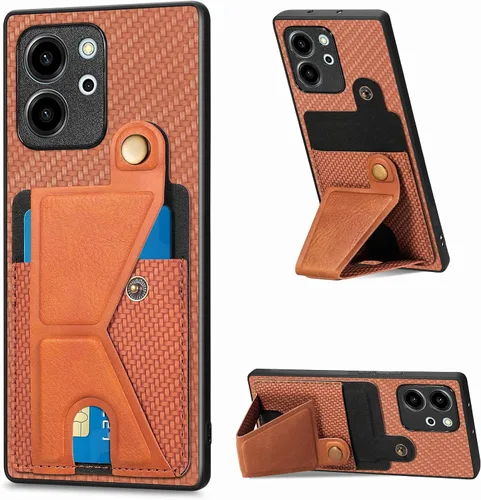 Vista 221 de Funda para Oppo K10x / OnePlus Nord CE 2 Lite 5G Funda para Realme 9 5G / 9 Pro / Q5 / V25 Funda de piel sintética con ranuras para tarjetas