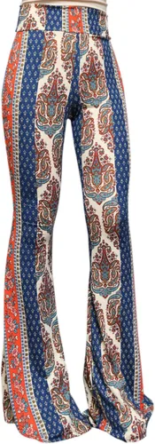 Vista 30 de ShopMyTrend - Pantalones de yoga largos con piernas anchas y acampanadas estilo palazzo, con cintura alta, para mujer