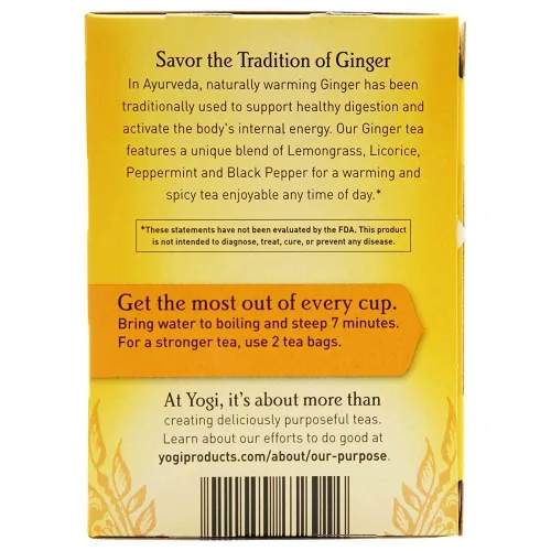 Vista 3 de Té de jengibre orgánico Yogi Teas 16 unidades (paquete de 3)