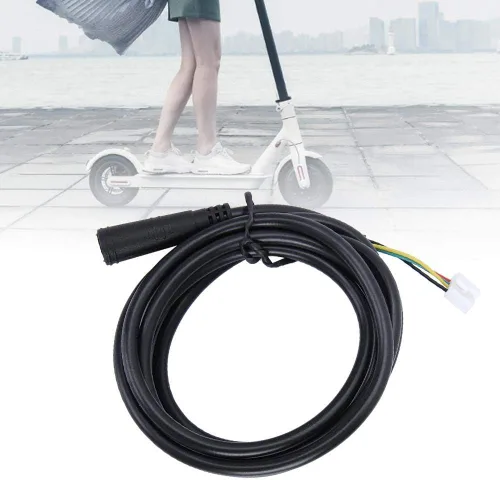 Vista 4 de Cable de alimentación de datos de scooter, 4.2 ft 4.17 pies 42 V caucho negro datos cable de alimentación Accesorios para Xiaomi Mijia M365 Scooter