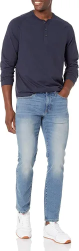 Vista 4 de Tienda Essentials Men's Regular-Fit Long-Sleeve Henley Shirt (Available in Big & Tall)