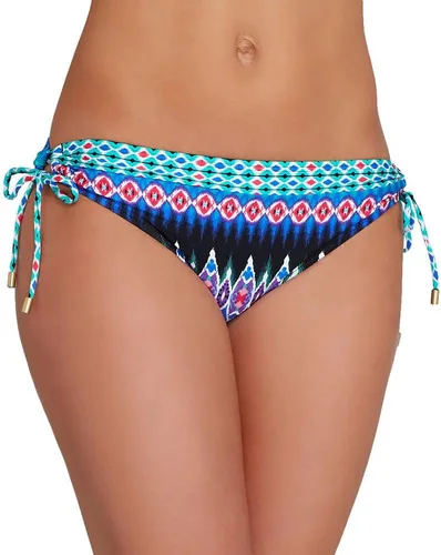 Vista 62 de La Blanca Parte inferior de bikini hipster con lazo lateral para mujer Negro/ Luces de la ciudad