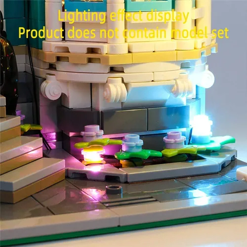 Vista 7 de GEAMENT Kit de luz LED para Creator Expert Bookshop - Compatible con el modelo de bloques de construcción modulares Lego 10270