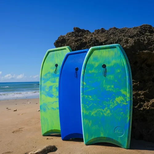 Vista 5 de ATUNAS Tablas de cuerpo, 33 a 43 pulgadas, bodyboard para playa con correa de muñeca, espuma sólida de PE/EVA impermeable de celda cerrada, surf