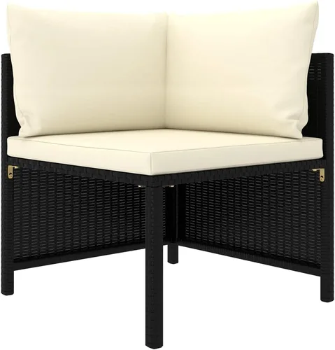 Vista 24 de Sofá de patio de 3 plazas con cojines, cómodo sofá, sofá al aire libre, sofá de patio, muebles de exterior, para patio, porche, césped, jardín o Gris