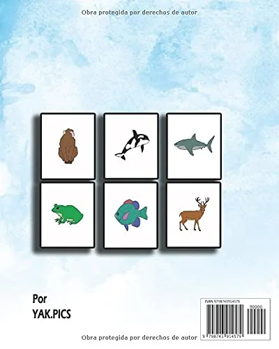 Vista 2 de libro para colorear de animales para niños de 3 a 8 años (Spanish Edition)