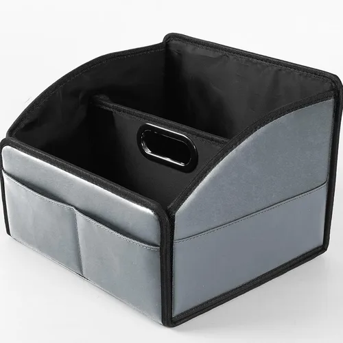 Vista 11 de Caja Organizadora de Asiento Delantero-Trasero para Automóvil - Organizador Portátil de Asiento de Pasajero, Organizador de Asiento de Automóvil