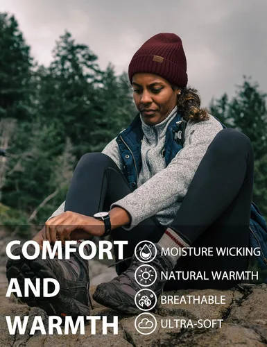 Vista 5 de LiuSuper XXL Oversized Beanie Hat for Men and Women, Extra Large Warm Winter Cap for Big Heads, Lined & Stretchy Wool Hat