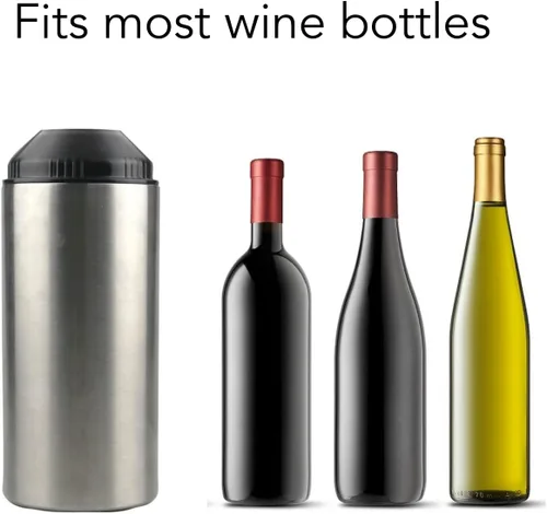 Vista 3 de Enfriador de botellas de vino • Mantiene el frío durante 5 horas • Se adapta a la mayoría de botellas de vino • Enfriador Koozi de vino con doble