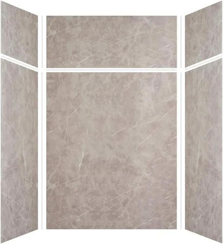 Vista 48 de Transolid EWKX363696-41 Expressions - Kit de pared de ducha de 6 paneles con extensión, 36 pulgadas de largo x 36 pulgadas de ancho x 96 pulgadas