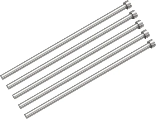 Vista 15 de uxcell Pasadores eyectores rectos, 0.118 in (1/8 ") de diámetro. Punzón de punta redonda de acero 65Mn 200 mm (8") de largo para mantenimiento