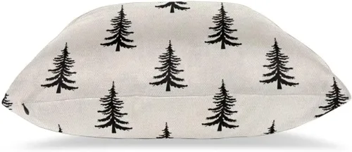 Vista 3 de Juego de 2 fundas de almohada de Navidad de 16 x 16 pulgadas, decoración de árbol de Navidad negro, fundas de almohada para exteriores, invierno