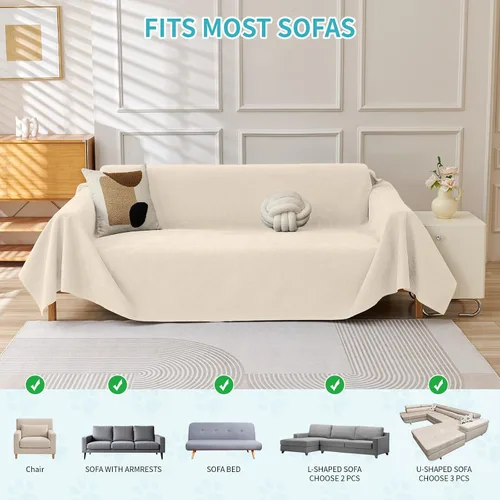 Vista 6 de Warmstar Protector de sofá contra las garras de los gatos, funda impermeable antideslizante para sofá de 3 cojines, funda para sofá de 3 cojines