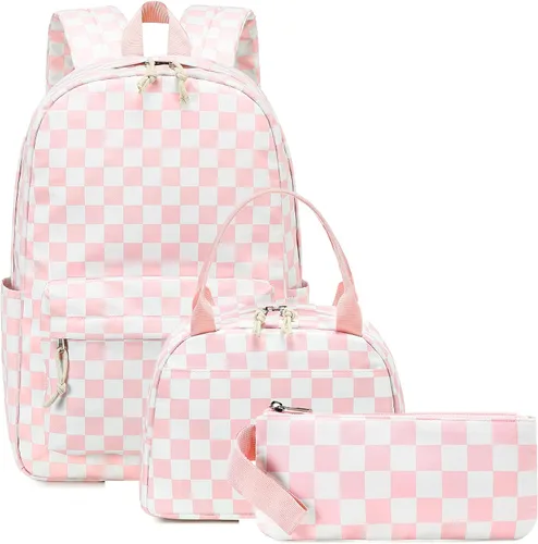 Vista 18 de Bluboon - Mochila escolar para niñas y mujeres para uso diario y de estilo informal, para portátil de 15 pulgadas, con bolsa para almuerzo y bolsa