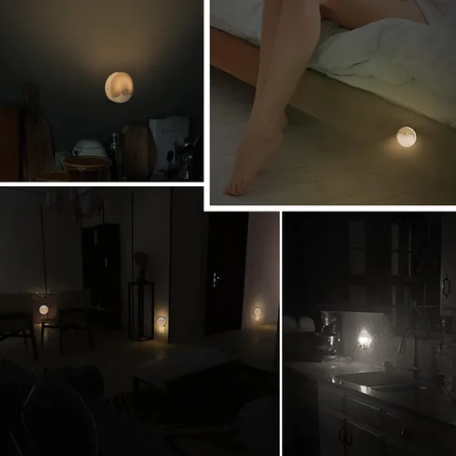 Vista 9 de Luz nocturna LED, luz de armario recargable, sensor de atardecer a amanecer, luz nocturna pequeña que se enciende y apaga automáticamente