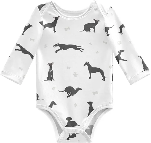 Vista 42 de vvfelixl Body de bebé negro Pug blanco manga larga algodón ropa de bebé para niños niñas 0-24 meses Multi1
