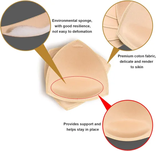 Vista 5 de TopBine Inserciones de almohadillas de sujetador para mujer, copas deportivas extraíbles, inserción de repuesto para bikini