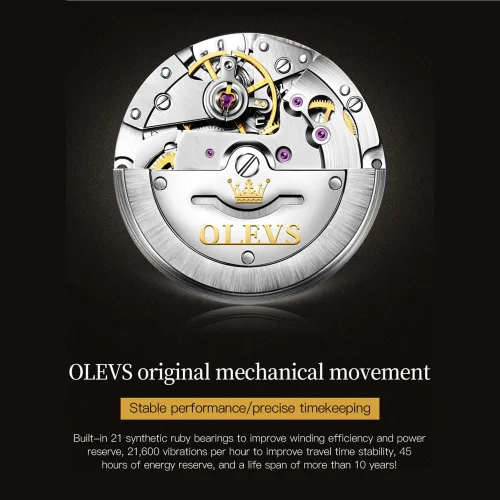 Vista 4 de OLEVS Mens Casual Watches for Men Fashion Classic Business Calendar Date Watch Waterproof Wrist Watches for Men Stainless Steel Analog Watch