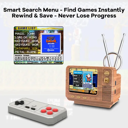 Vista 4 de Mini consola de juegos de mano retro para TV, juegos clásicos con licencia JALECO, juguete portátil para juegos con tarjeta TF para ampliar