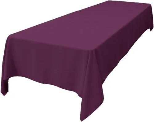 Vista 11 de LA Linen Mantel rectangular lavable de popelín de poliéster, resistente a las manchas y a las arrugas, cubierta de mesa 60x84, mantel de tela