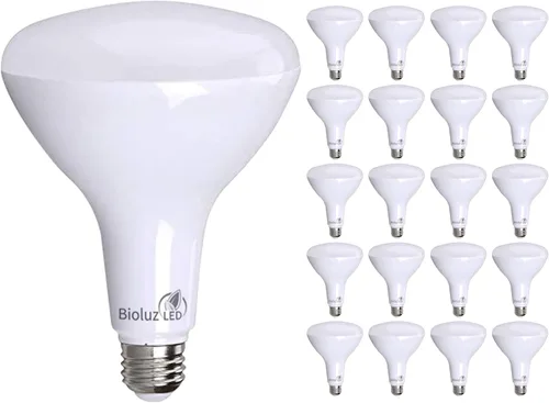 Vista 6 de Bioluz Paquete de 4 Bombillas de Luz LED BR40 Más Brillantes - 90 CRI Encendido Instantáneo Blanco Cálido 2700K Bombillas de Luz 16W 1400 Lúmenes