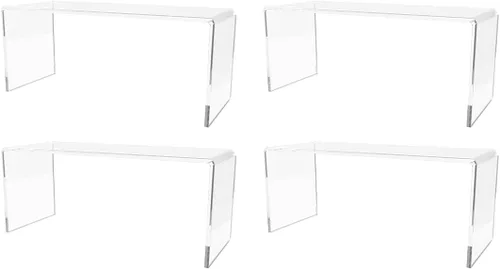 Vista 9 de Marketing Holders Plataforma elevadora de acrílico transparente Pantalla cuadrada de 3 pulgadas de ancho de 3 lados Encimería Escaparate