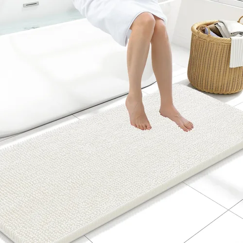 Vista 89 de Arotive Alfombras de baño de felpilla extrasuaves y absorbentes, de 24 x 16 pulgadas, lavables a máquina, parte trasera de goma antideslizante