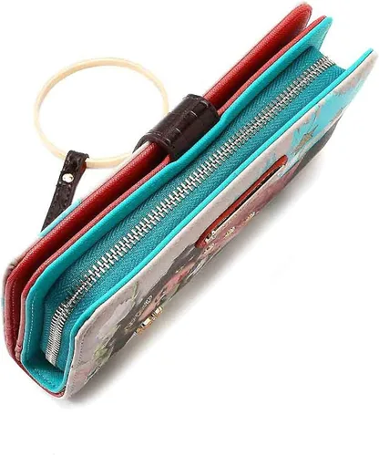 Vista 5 de Nicole Lee PRT6700 CARTERA CON CREMALLERA IMPRESO MODA V3NEGRO BOHEMIO, Varios