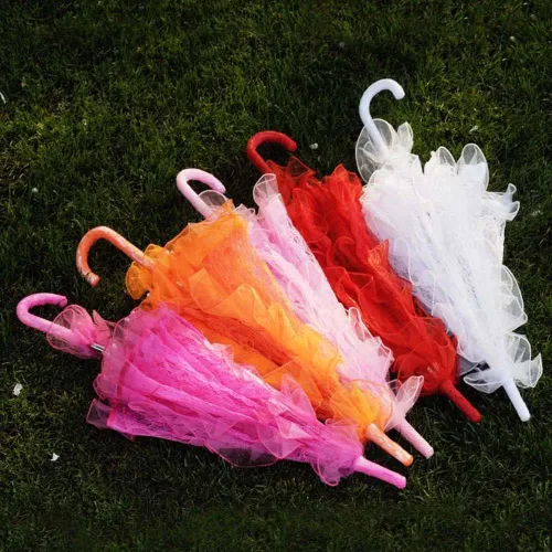 Vista 7 de Paraguas de novia de encaje, sombrillas bordadas, sombrillas de encaje ahuecadas, sombrillas florales para manualidades, accesorios de fotos