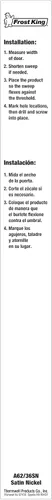 Vista 3 de Frost King A62/36SN - Barrido resistente, 2 x 36 pulgadas, níquel satinado